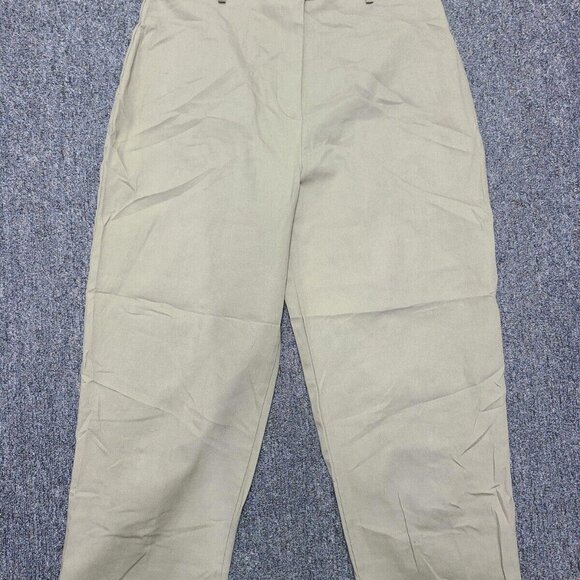 Vintage Studio Slack-Style Capri Pants Women's 12 L (Beige/Tan) - Picture 1 of 8